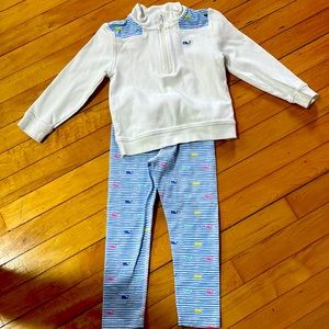 Vineyard vines quarter zip with matching stretchy pants